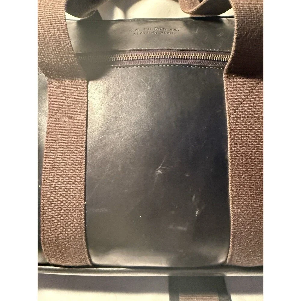 Filson Dawson W & C Leather Briefcase Black #20116429 1st Quality Original Strap